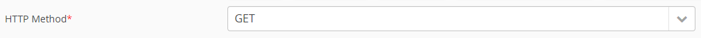 Option list to select the HTTP method for the new mock API endpoint