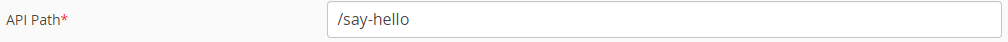 UI field to specify the mock API endpoint path
