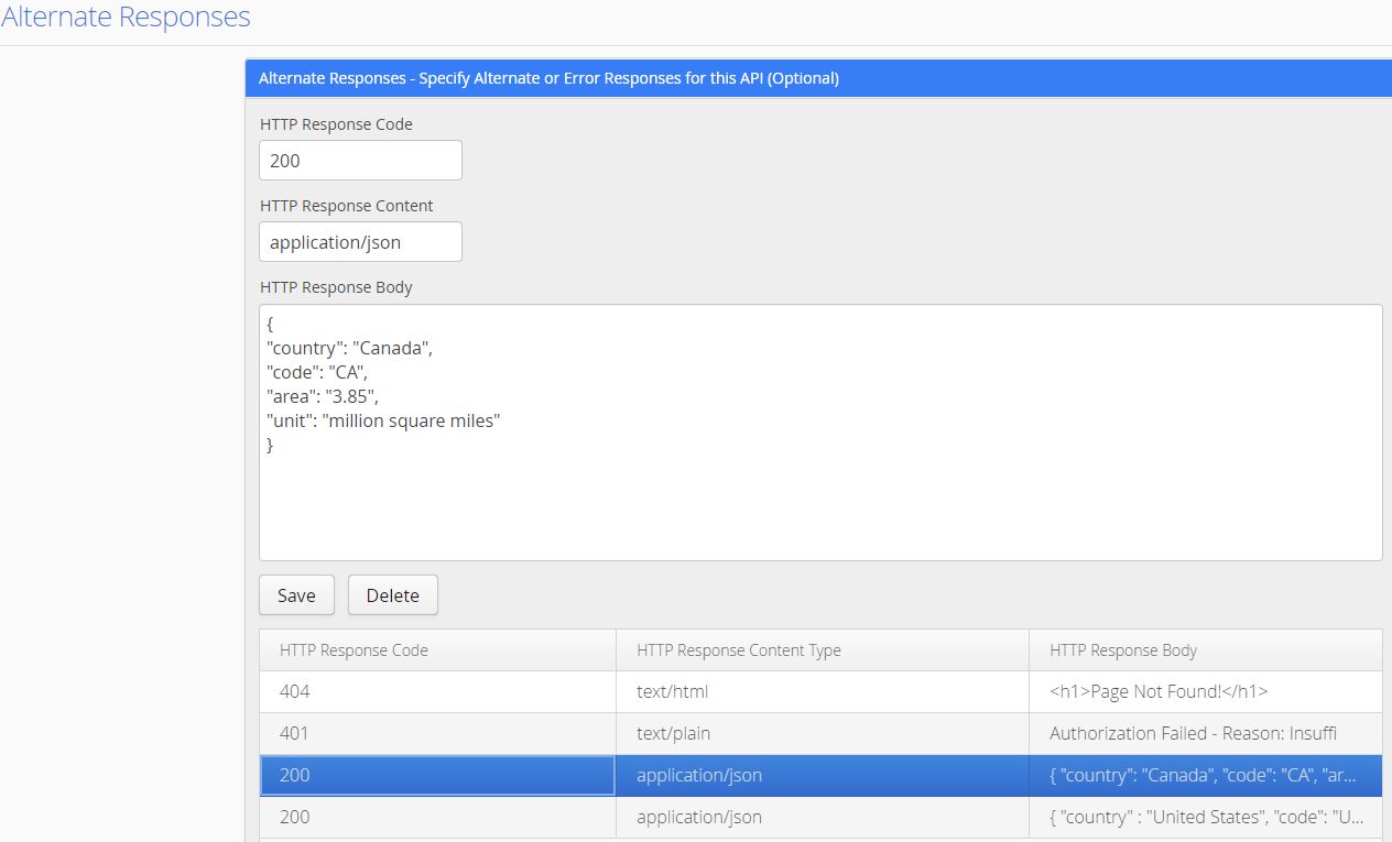 Image showing the graphical user interface for creating mock APIs