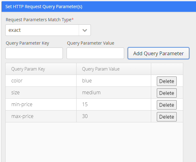 Adding a list of Query Parameters to the mock API endpoint using Api-On-Cloud visual API Editor